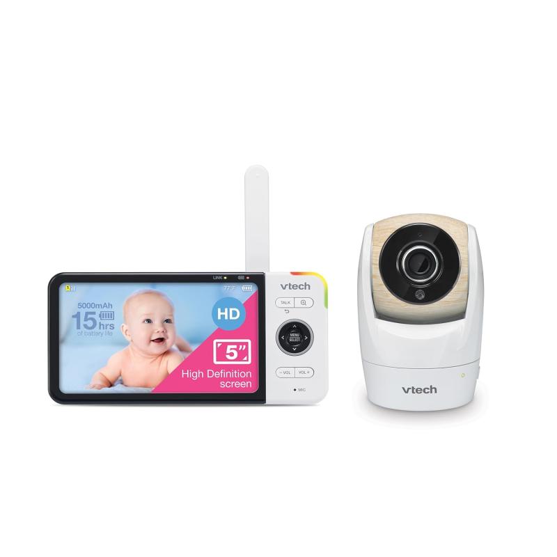  VTech VM819 Baby Monitor, 2.8” Screen, Night Vision, 2-Way  Audio, Temperature Sensor and Lullabies, Secure Transmission No WiFi : Baby